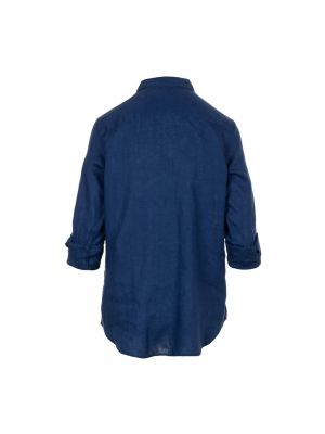 Camisa de lino manga larga Lauren Ralph Lauren azul