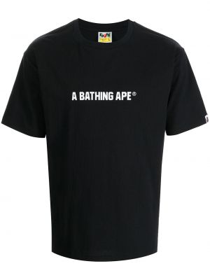 Trykt bomull t-skjorte A Bathing Ape® svart