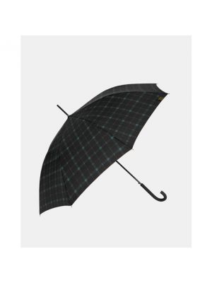 Paraguas a cuadros con estampado Bisetti negro