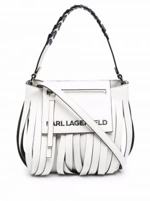 Frynser mini bag Karl Lagerfeld hvit