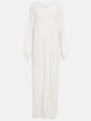 Sukienka długa z kaszmiru Extreme Cashmere biała