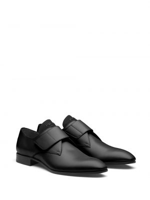 Dabīgās ādas derbija stila kurpes Prada melns
