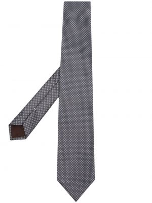 Копринена вратовръзка Canali сиво