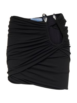 Mini sukně jersey Mugler černé
