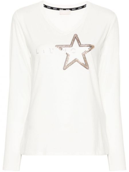 Tričko s hvězdami Liu Jo bílé