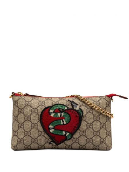 Listová kabelka so srdiečkami Gucci Pre-owned