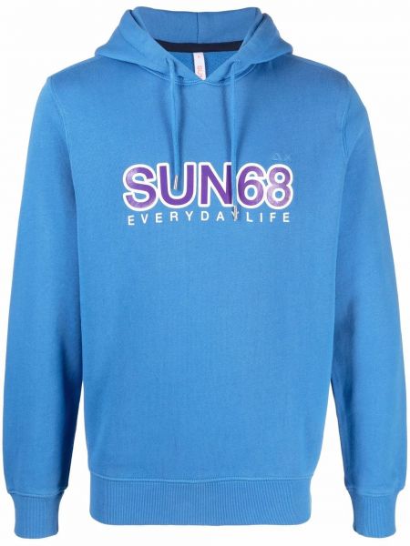 Sudadera con capucha con estampado Sun 68 azul