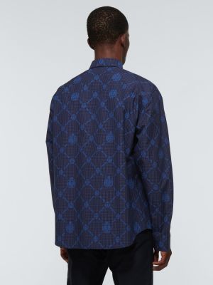 Kokvilnas krekls ar garām piedurknēm Berluti zils