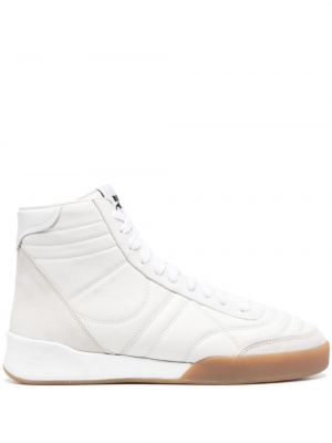 Csipkés bőr fűzős sneakers Courreges fehér