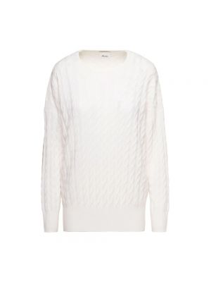 Sweter z okrągłym dekoltem Allude biały