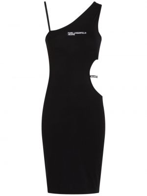 Τζιν φόρεμα Karl Lagerfeld Jeans μαύρο