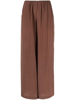 Pantaloni di seta in crepe Alysi marrone