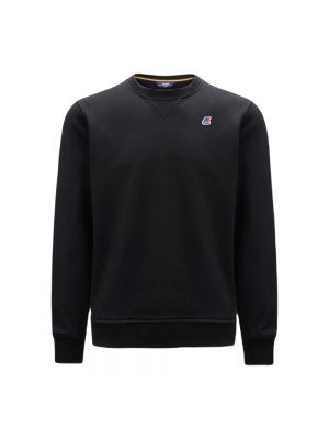 Sweatshirt mit rundhalsausschnitt K-way schwarz