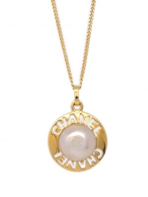 Přívěsek s perlami Chanel Pre-owned zlatý