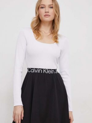 Джинсовое платье Calvin Klein Jeans белое