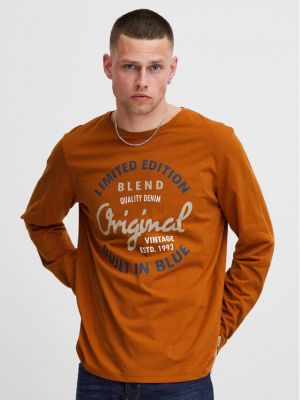 T-shirt a maniche lunghe Blend arancione