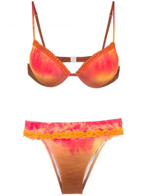 Tie-dye bikini z vezenjem Amir Slama roza