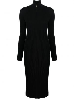 Μίντι φόρεμα Moncler μαύρο