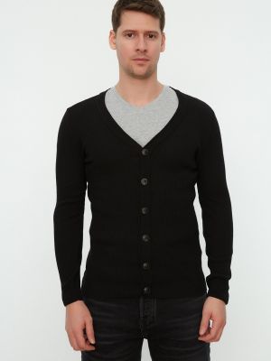 Sweter z siateczką Trendyol czarny