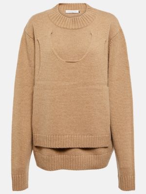 Sweter wełniany Christopher Esber beżowy