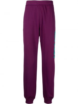 Spodnie sportowe Versace fioletowe