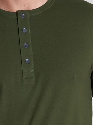 Μακρυμάνικη μπλούζα Tom Tailor χακί