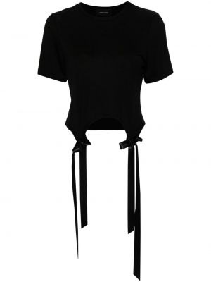 Bavlněné šaty s mašlí Simone Rocha černé