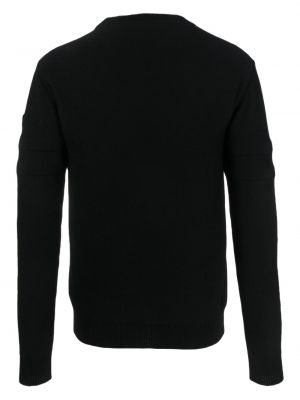 Merinowolle woll pullover mit rundem ausschnitt Rossignol schwarz