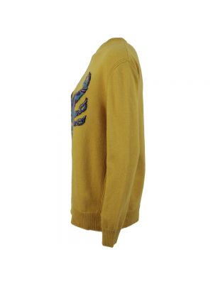 Sweter z okrągłym dekoltem Alberta Ferretti żółty