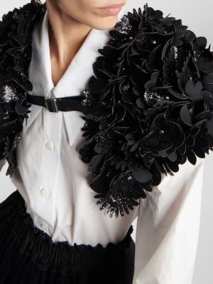 Top cu model floral Noir Kei Ninomiya negru
