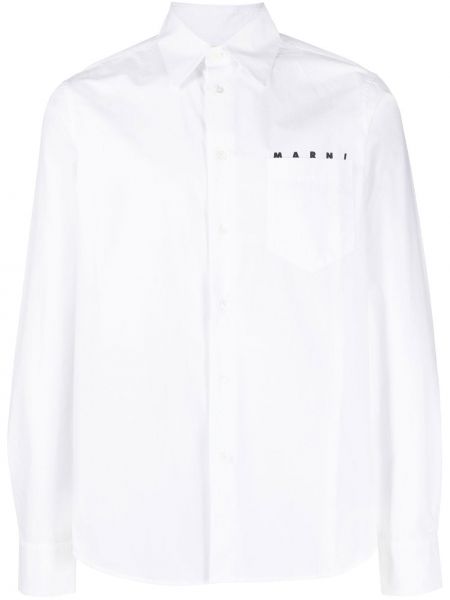Camicia con stampa Marni bianco