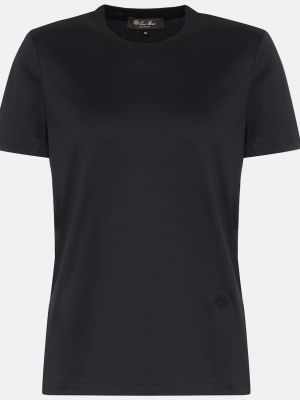 Хлопковая футболка Loro Piana черная