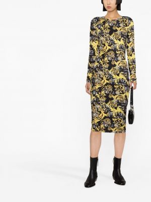Sukienka długa z nadrukiem Versace Jeans Couture