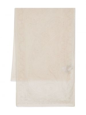 Žakardinis šalikas su paisley raštu Etro smėlinė