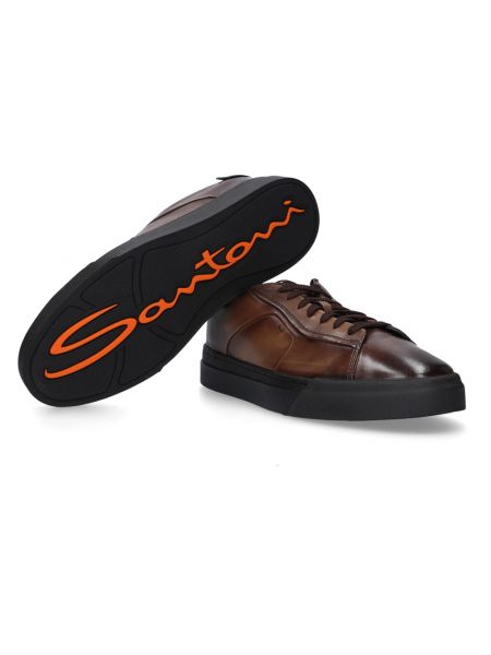 Zapatillas de cuero Santoni marrón
