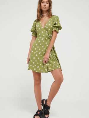 Mini šaty Billabong zelené