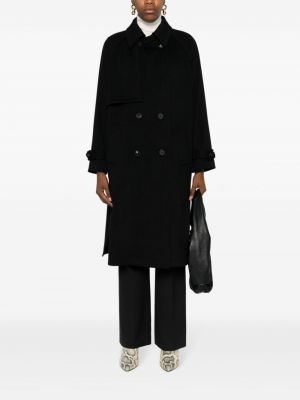 Vlněný kabát Alberto Biani černý