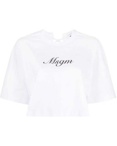 Camiseta con lazo Msgm blanco