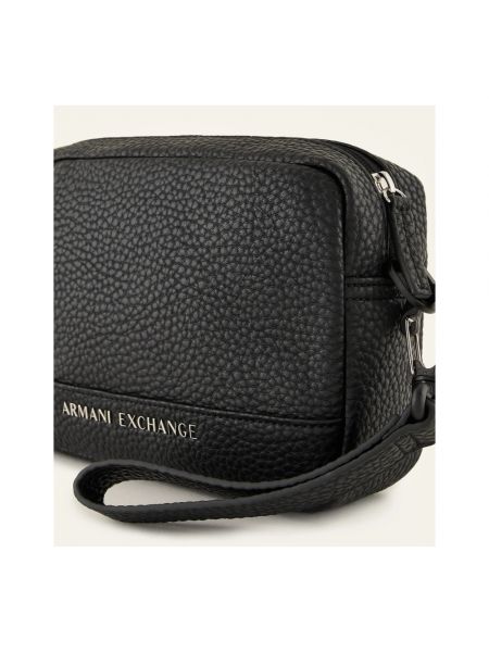 Einfarbige stofftasche mit reißverschluss Armani Exchange schwarz
