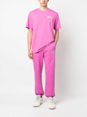Bavlněné sportovní kalhoty s potiskem Billionaire Boys Club růžové