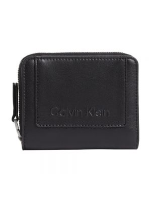 Portafoglio con cerniera con tacco largo Calvin Klein nero