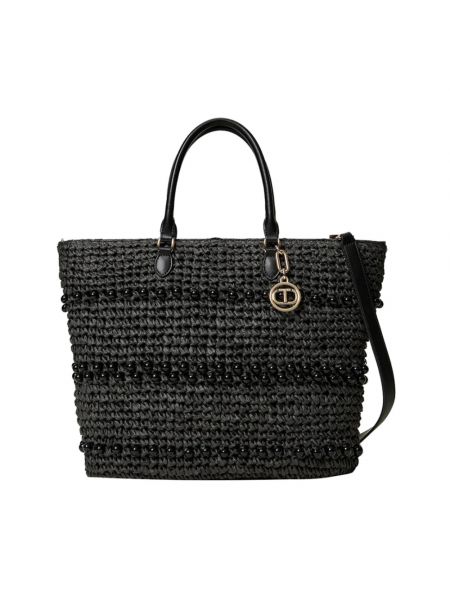 Shopper handtasche mit taschen Twinset schwarz