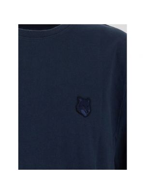 Camiseta de algodón Maison Kitsuné azul