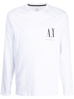 Trykt t-skjorte Armani Exchange hvit