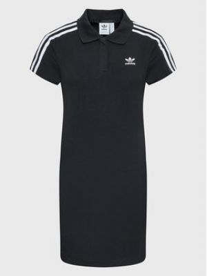 Slim fit šaty Adidas černé