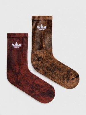 Чорапи Adidas Originals кафяво