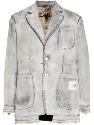 Oversize distressed blazer Maison Mihara Yasuhiro grau