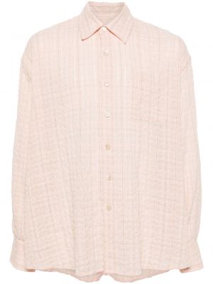 Καρό βαμβακερό πουκάμισο Our Legacy ροζ