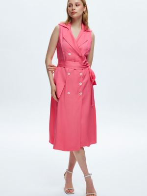 Розовое платье-рубашка Adl