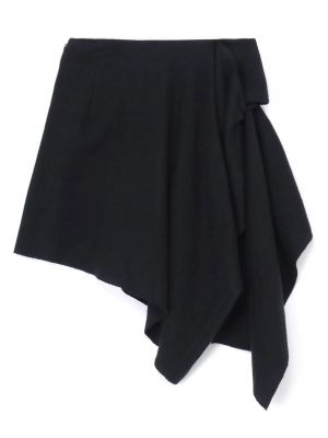 Asimetriškas mini sijonas Yohji Yamamoto juoda